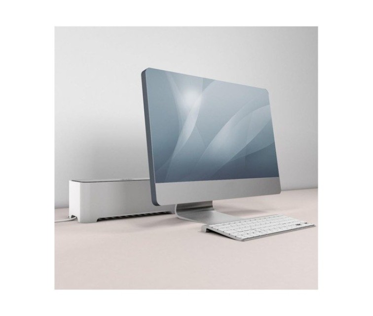 Kaste ar vāku vadu paslēpšanai E-Box M 36x14x12cm balta/pelēka Kaste ar vāku vadu paslēpšanai E-Box M 36x14x12cm balta/pelēka
