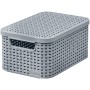 Box with lid Style S 29,1x19,8x14,2cm light grey