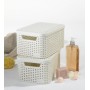 Box with lid Style S 29,1x19,8x14,2cm cream