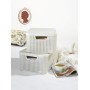 Box with lid Style M 39,3x29,3x18,7cm cream