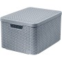 Box with lid Style L 43,6x32,6x23cm light grey