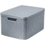 Dėžutė su dangteliu Style L 43,6x32,6x23cm šviesiai pilka Dėžutė su dangteliu Style L 43,6x32,6x23cm šviesiai pilka