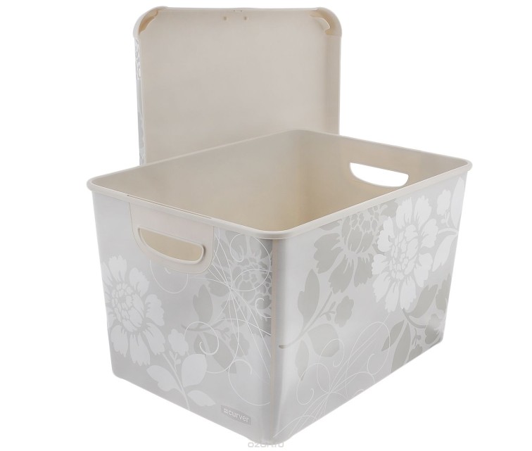 Box with lid Deco Stockholm L 39,5x29,5x23,5cm Romance