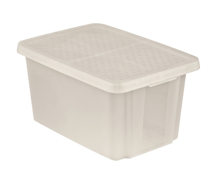 Box with lid Essentials 45L 40x57x30cm transparent