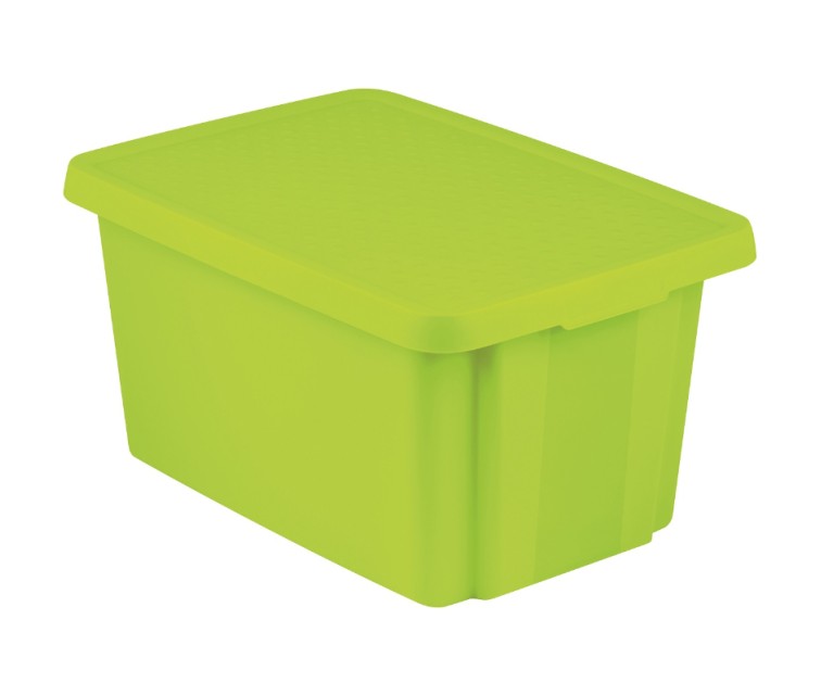 Box with lid Essentials 45L 40x57x30cm green