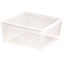 Box with lid Textile Box 18,5L 39,6x34,3x17,3cm transparent