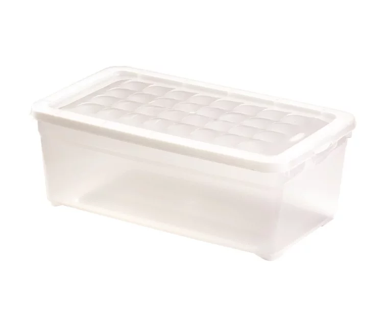 Box with lid Textile Box 5,7L 34,3x19,5x12,5cm transparent
