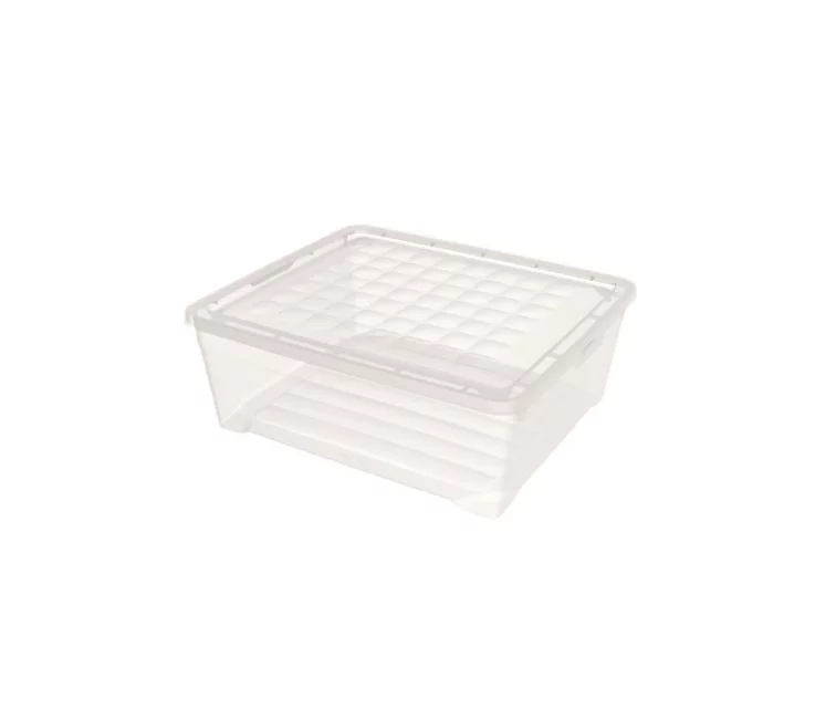 Dėžutė su dangteliu Textile Box 10L 34,2x29,7x12,5cm skaidrus Dėžutė su dangteliu Textile Box 10L 34,2x29,7x12,5cm skaidrus