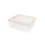 Box with lid Textile Box 10L 34,2x29,7x12,5cm transparent