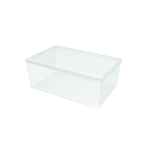 Kaste ar vāku Textile Box 45L 59,6x39,4x23cm caurspīdīga Kaste ar vāku Textile Box 45L 59,6x39,4x23cm caurspīdīga