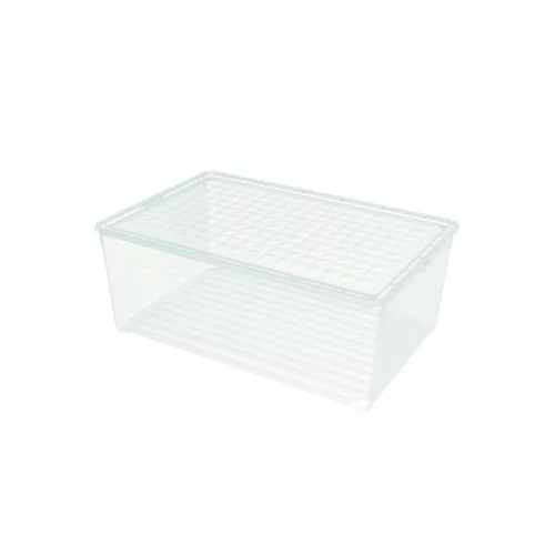Kaste ar vāku Textile Box 45L 59,6x39,4x23cm caurspīdīga
