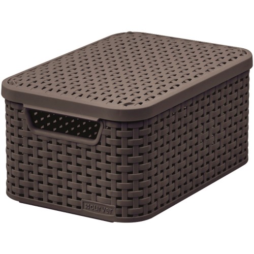 Kaste ar vāku Style S 29,1x19,8x14,2cm tumši brūna Kaste ar vāku Style S 29,1x19,8x14,2cm tumši brūna
