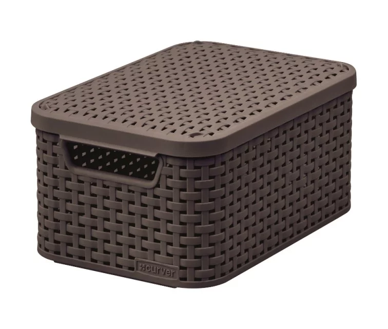 Kaste ar vāku Style S 29,1x19,8x14,2cm tumši brūna Kaste ar vāku Style S 29,1x19,8x14,2cm tumši brūna
