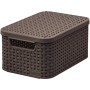 Box with lid Style S 29,1x19,8x14,2cm dark brown