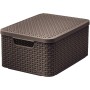 Box with lid Style M 39,3x29,3x18,7cm dark brown