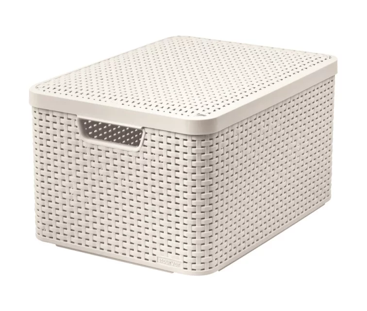 Box with lid Style L 43,6x32,6x23cm in cream Box with lid Style L 43,6x32,6x23cm in cream