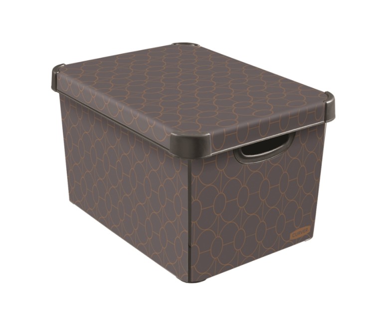 Box with lid Deco Stockholm L 39,5x29,5x23,5cm Art Deco