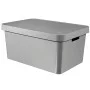 Kaste ar vāku Infinity Recycled 45L 56x39x27cm pelēka Kaste ar vāku Infinity Recycled 45L 56x39x27cm pelēka