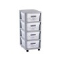 Infinity 4 compartment wheeled chest 11L 30x36x69cm grey/white