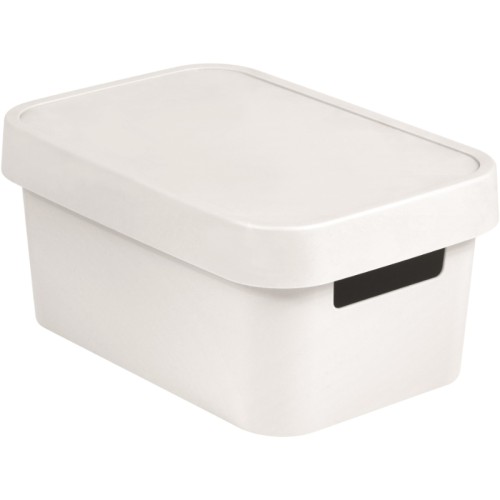Kaste ar vāku Infinity Recycled 4,5L 27x19x12cm balta Kaste ar vāku Infinity Recycled 4,5L 27x19x12cm balta