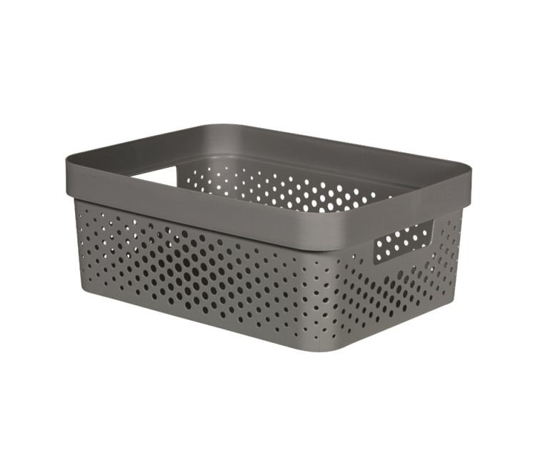 Infinity Recycled Box 11L 36x27x14cm dark grey