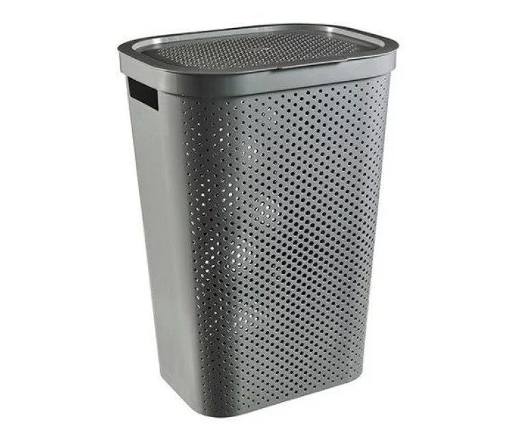 Veļas kaste Infinity Recycled 60L 44x35x60cm tumši pelēka Veļas kaste Infinity Recycled 60L 44x35x60cm tumši pelēka