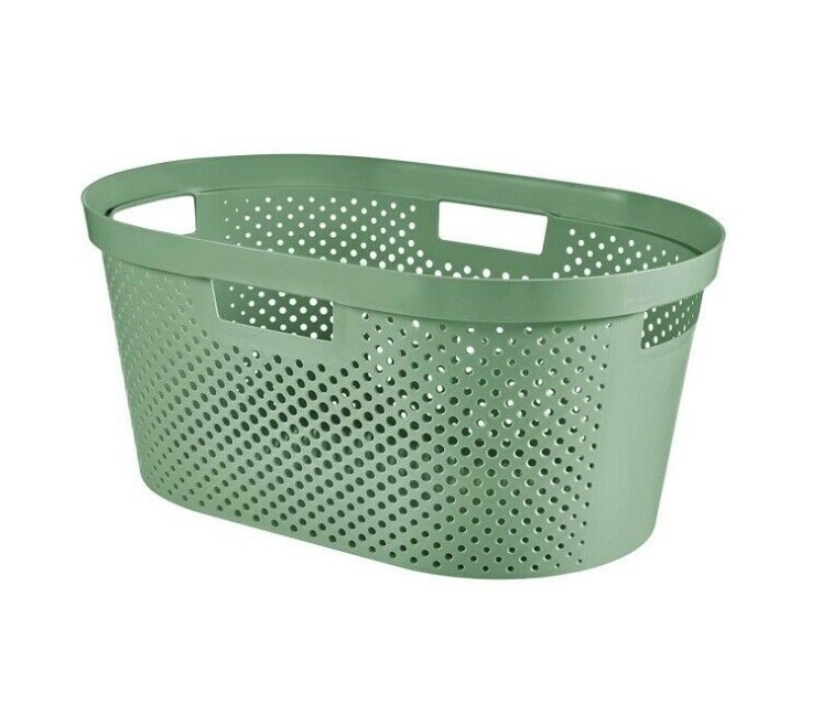 Laundry Basket Infinity Recycled 40L 59x39x27cm green