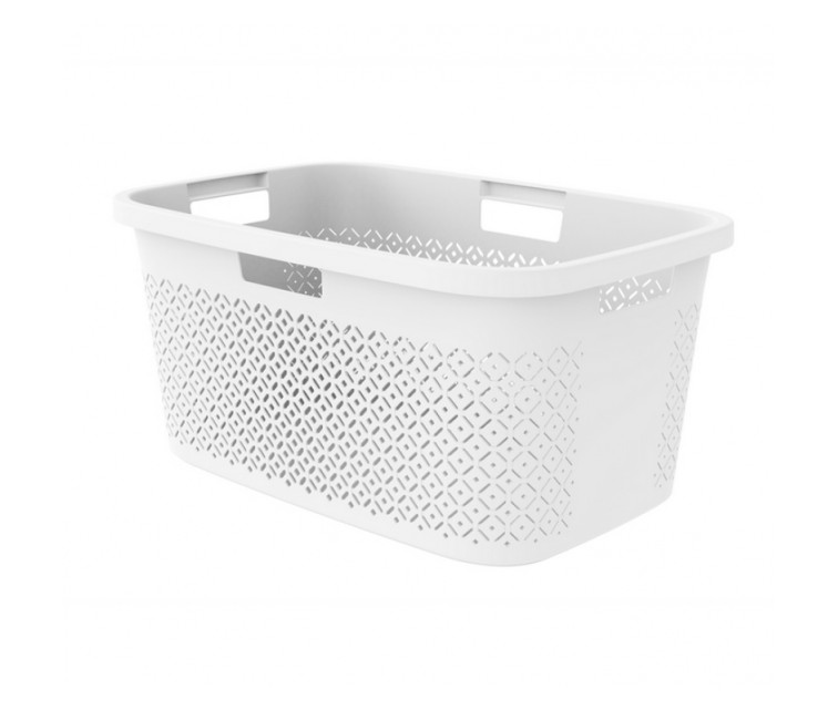 Laundry basket Terrazzo 47L white