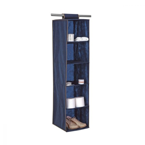 Organizators iekarināms ar 5 plauktiem 30x30x120cm Blue Organizators iekarināms ar 5 plauktiem 30x30x120cm Blue