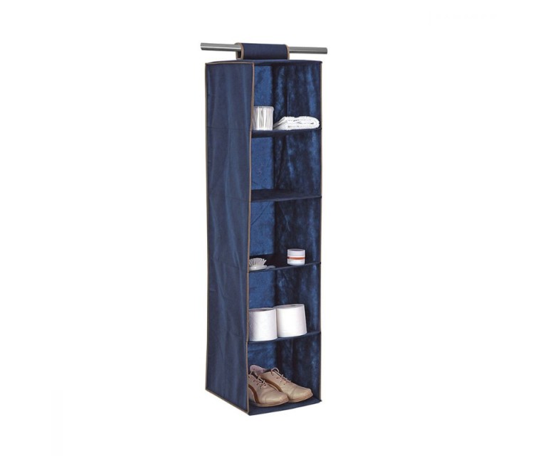 Organizators iekarināms ar 5 plauktiem 30x30x120cm Blue