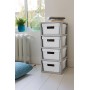 Infinity Chest on wheels with 4 boxes 11L 30x36x69cm grey/white