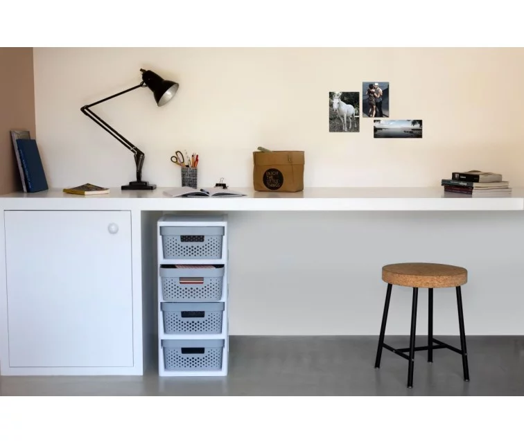 Infinity Chest on wheels with 4 boxes 11L 30x36x69cm grey Infinity Chest on wheels with 4 boxes 11L 30x36x69cm grey