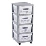 Infinity 11L 4 compartment wheeled chest 30x36x69cm grey/white