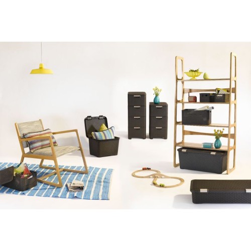 Комод с 4 ящиками Style 33x38x79cм темно-коричневый Комод с 4 ящиками Style 33x38x79cм темно-коричневый