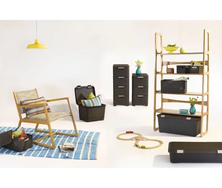 Kumode ar 4 atvilknēm Style 33x38x79cm tumši brūna Kumode ar 4 atvilknēm Style 33x38x79cm tumši brūna