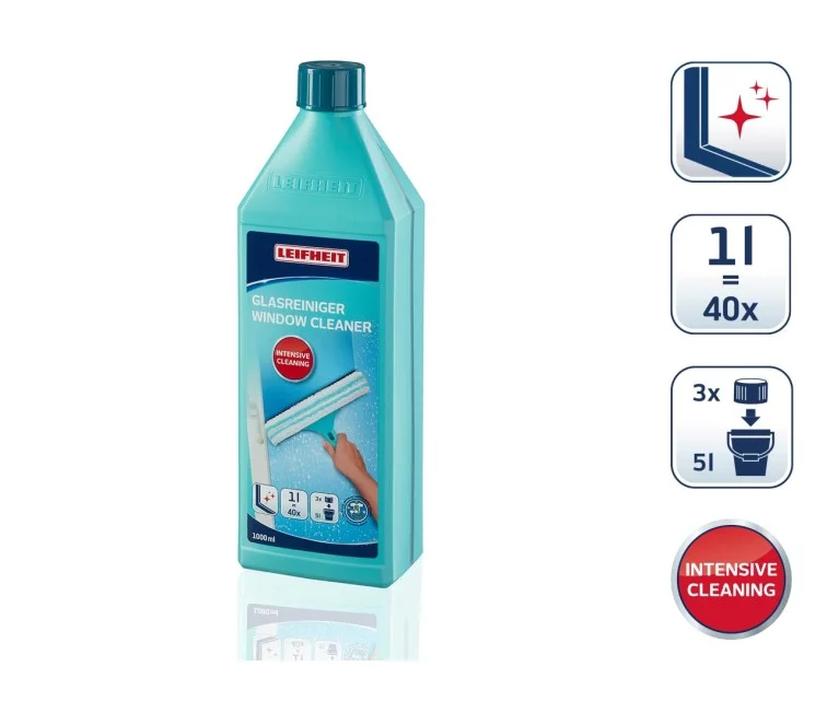 LEIFHEIT Stiklu un logu mazgāšanas līdzeklis koncentrāts Glass Cleaner 1L LEIFHEIT Stiklu un logu mazgāšanas līdzeklis koncentrāts Glass Cleaner 1L