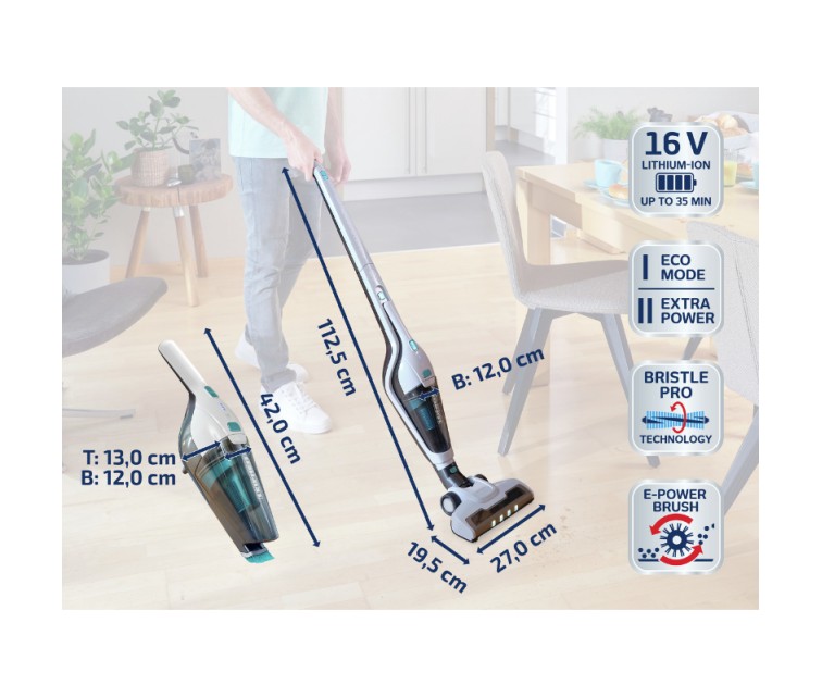 LEIFHEIT Пылесос на аккумуляторе Rotaro PowerVac 2in1 16V