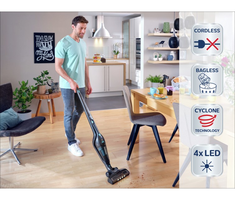 LEIFHEIT Putekļu sūcējs akumulatora Rotaro PowerVac 2in1 20V