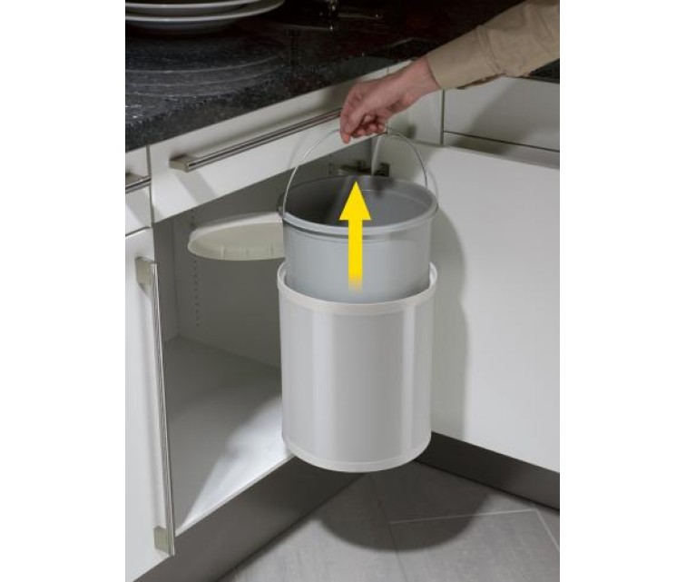 Recessed waste bin Compact-Box M / 15L / white