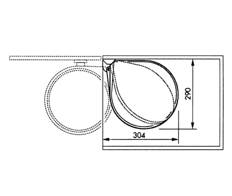 Atkritumu tvertne iebūvējamā Compact-Box M  / 15L / balta