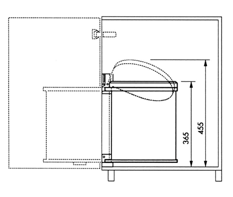 Atkritumu tvertne iebūvējamā Compact-Box M / 15L / nerūsējošā tērauda