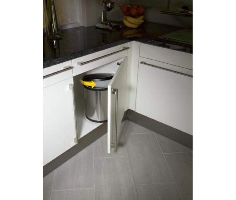 Waste container Compact-Box M / 15L / stainless steel