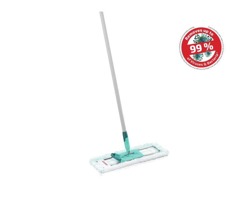 LEIFHEIT Floor Brush with Steel Handle Profi XL micro duo 42cm