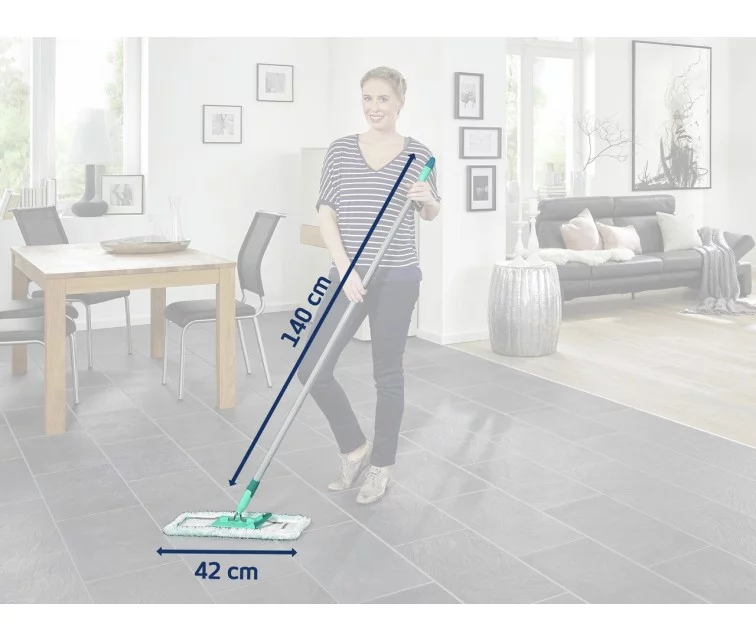 LEIFHEIT Grīdas birste ar tērauda kātu Profi XL micro duo 42cm LEIFHEIT Grīdas birste ar tērauda kātu Profi XL micro duo 42cm