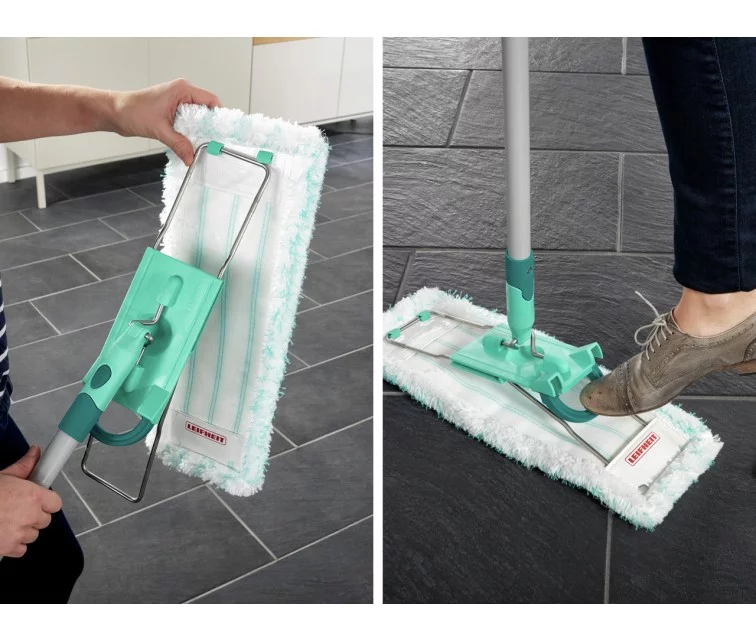 LEIFHEIT Grīdas birste ar tērauda kātu Profi XL micro duo 42cm LEIFHEIT Grīdas birste ar tērauda kātu Profi XL micro duo 42cm