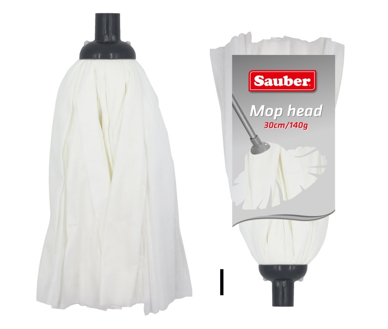 Interchangeable mop head viscose/polyester 140g/30cm