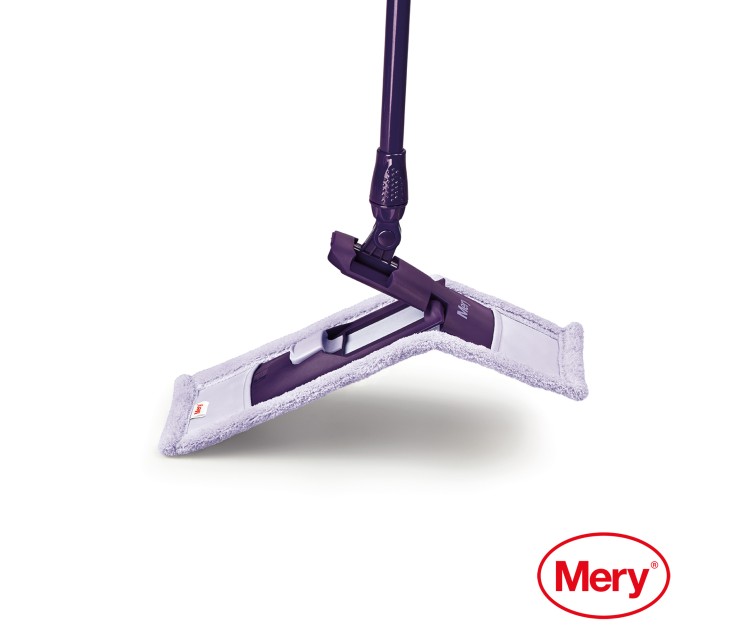 Microfibre mop 45cm with metal handle 140cm