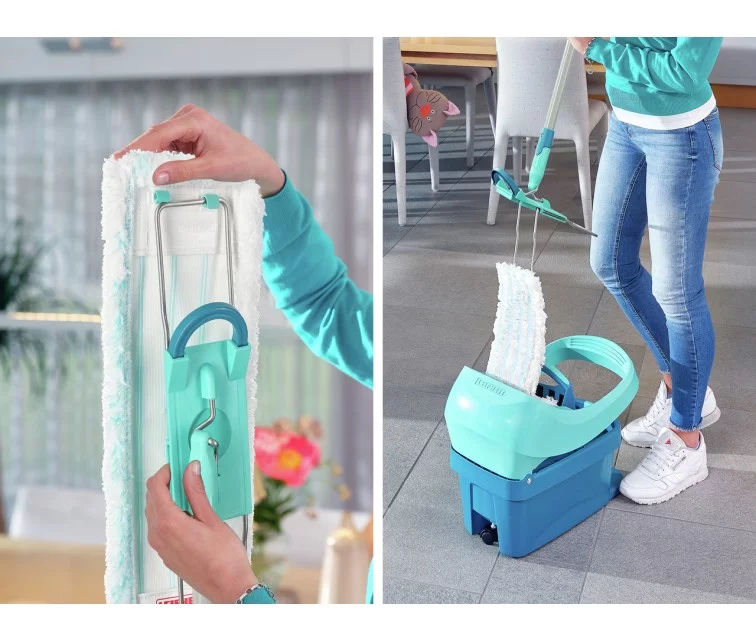 LEIFHEIT Grīdas birste ar saliekamu kātu kastē Profi XL micro duo 42cm LEIFHEIT Grīdas birste ar saliekamu kātu kastē Profi XL micro duo 42cm