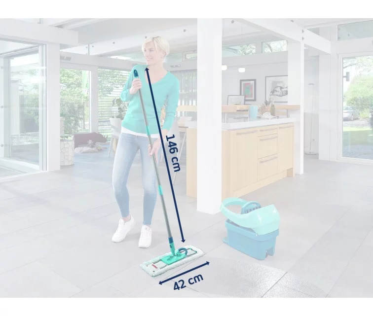 LEIFHEIT Grīdas birste ar saliekamu kātu kastē Profi XL micro duo 42cm LEIFHEIT Grīdas birste ar saliekamu kātu kastē Profi XL micro duo 42cm