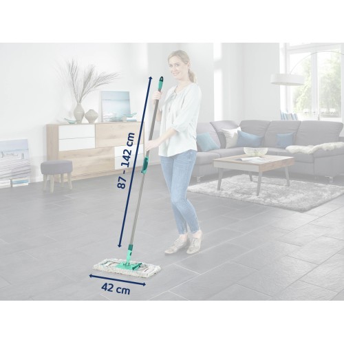 LEIFHEIT Grīdas birste ar teleskopisku kātu Profi XL micro duo 42cm LEIFHEIT Grīdas birste ar teleskopisku kātu Profi XL micro duo 42cm